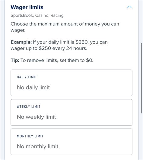 wager limit